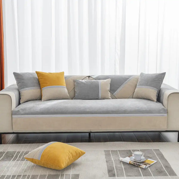 Resistente al agua para todas las estaciones <tc>Color</tc>Funda de sofá antideslizante para mascotas y niños