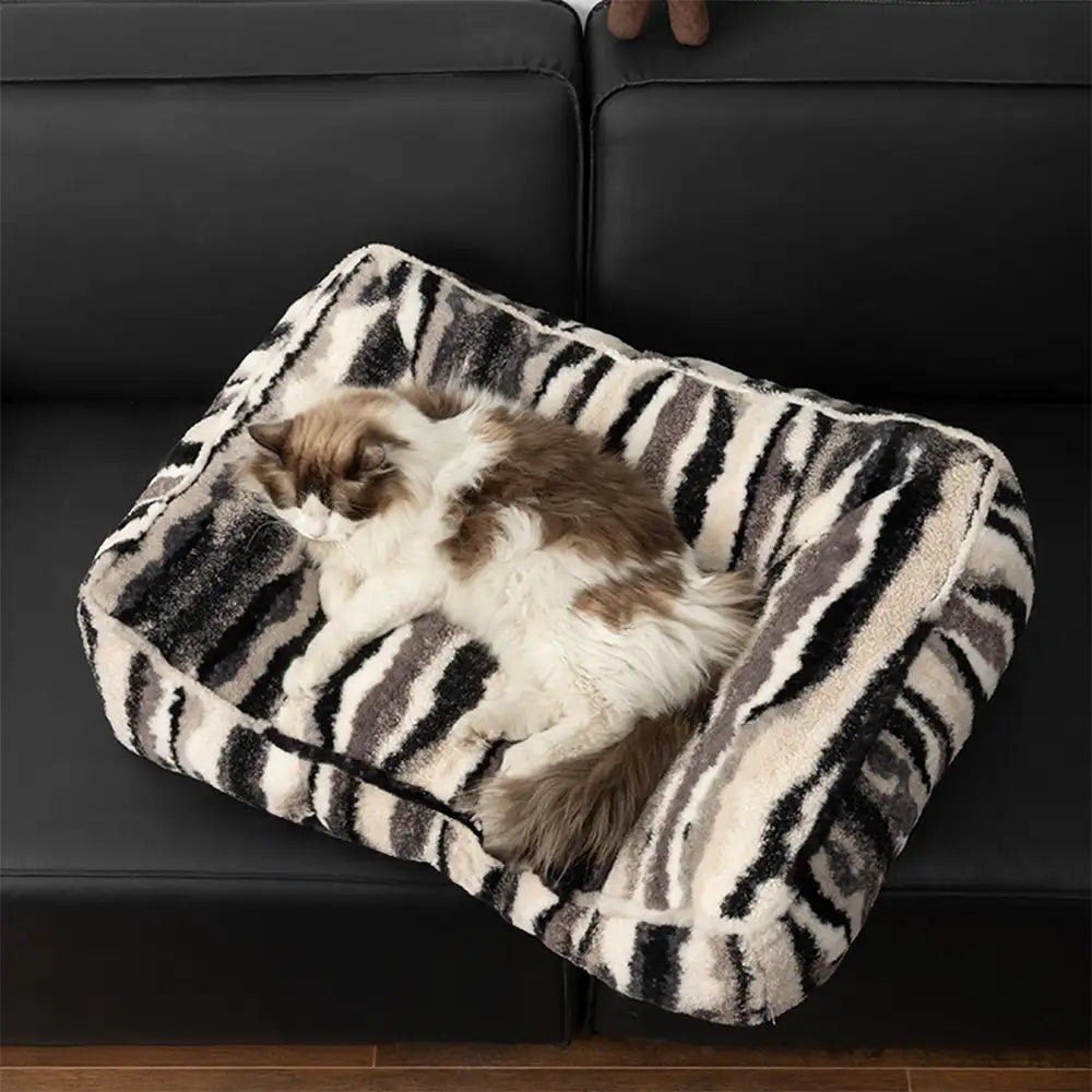 Cama grande para perros de arte en imitación de lana de cordero, cálida, resistente a rasguños y cómoda para un sueño profundo