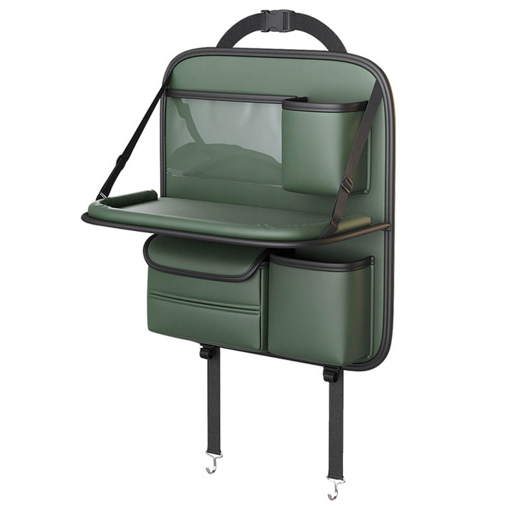 Organizador plegable del asiento trasero del automóvil con mesa de bandeja