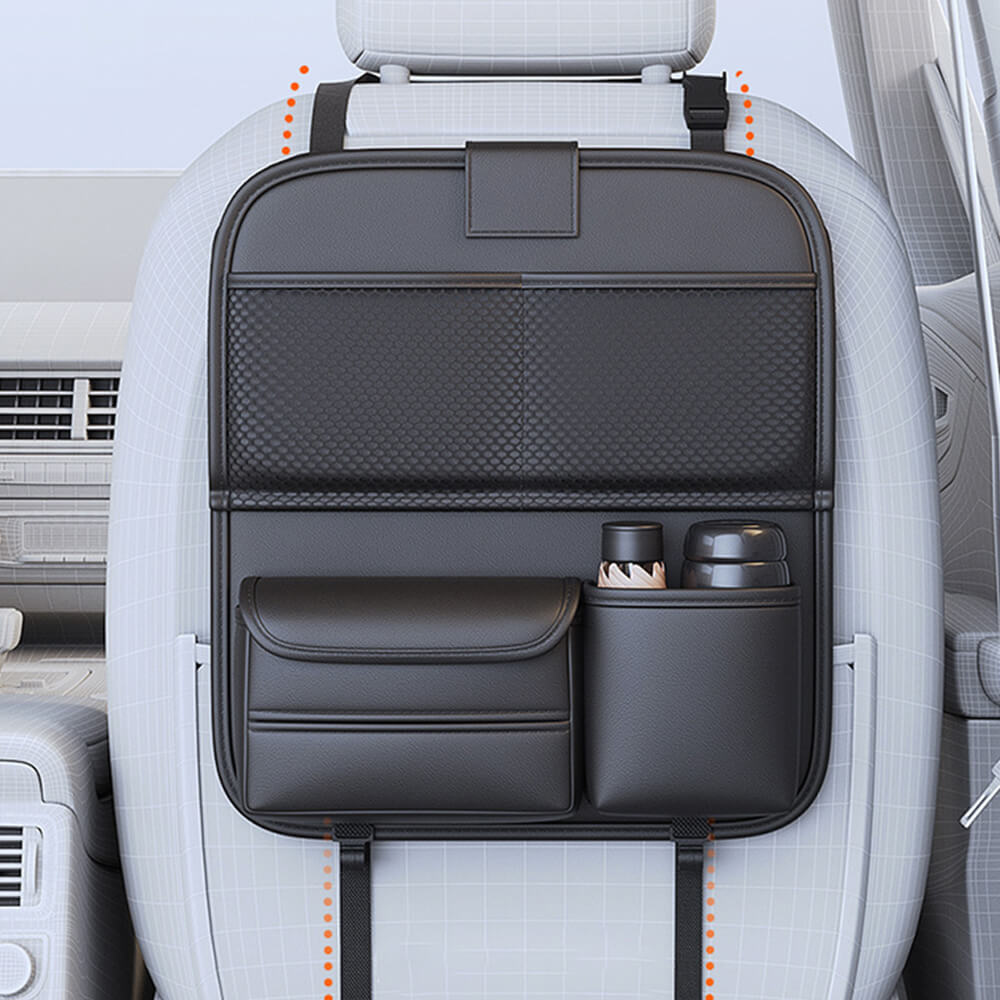 Organizador plegable del asiento trasero del automóvil con mesa de bandeja