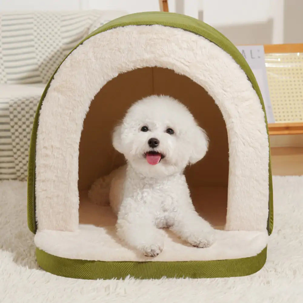 Cueva de estilo cálido para dormir profundamente, acogedora, casa para gatos y perros