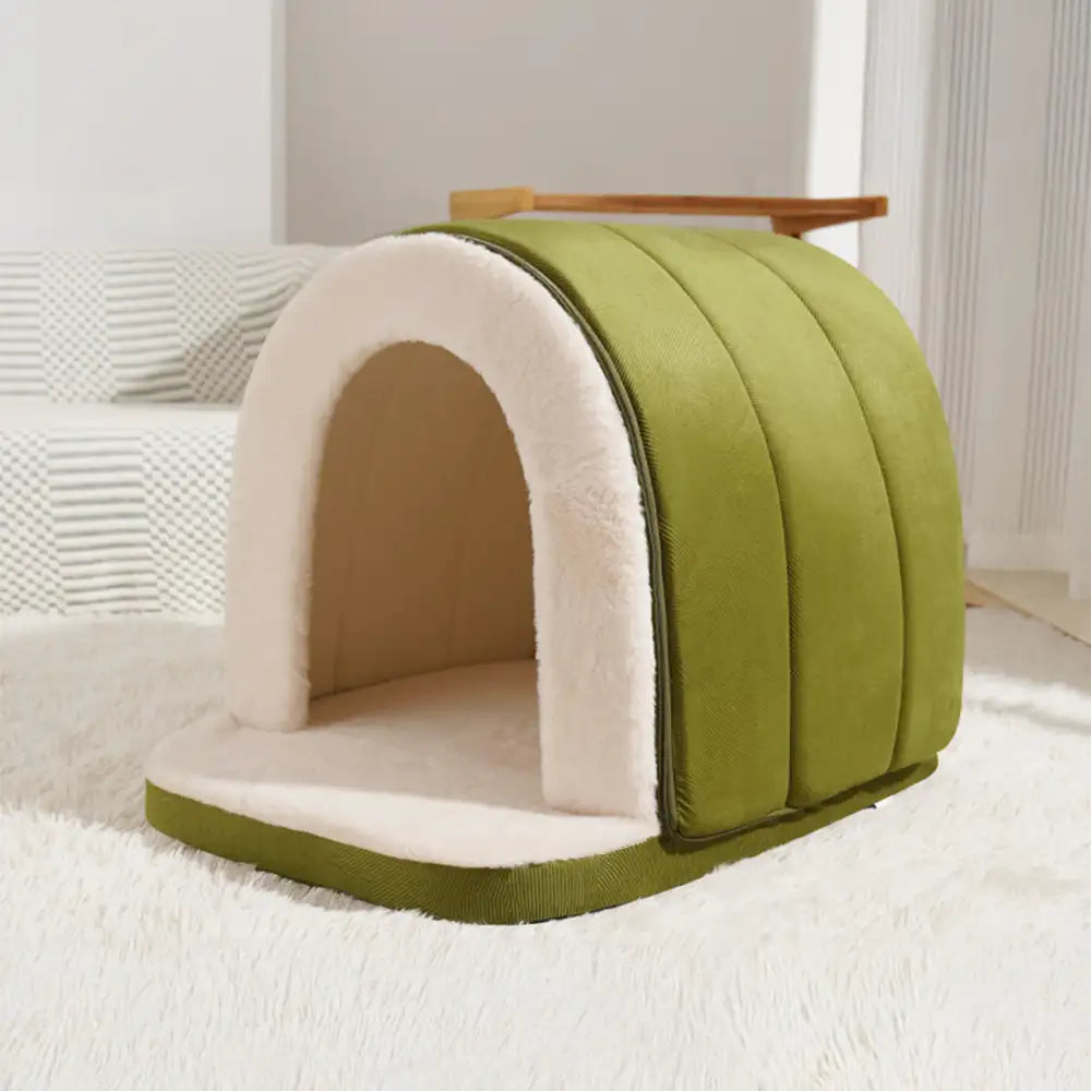Cueva de estilo cálido para dormir profundamente, acogedora, casa para gatos y perros