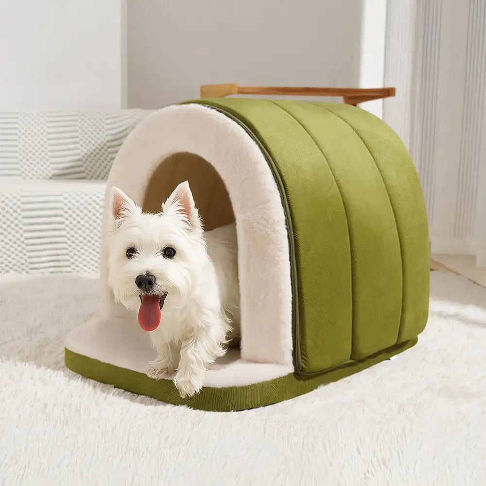 Cueva de estilo cálido para dormir profundamente, acogedora, casa para gatos y perros