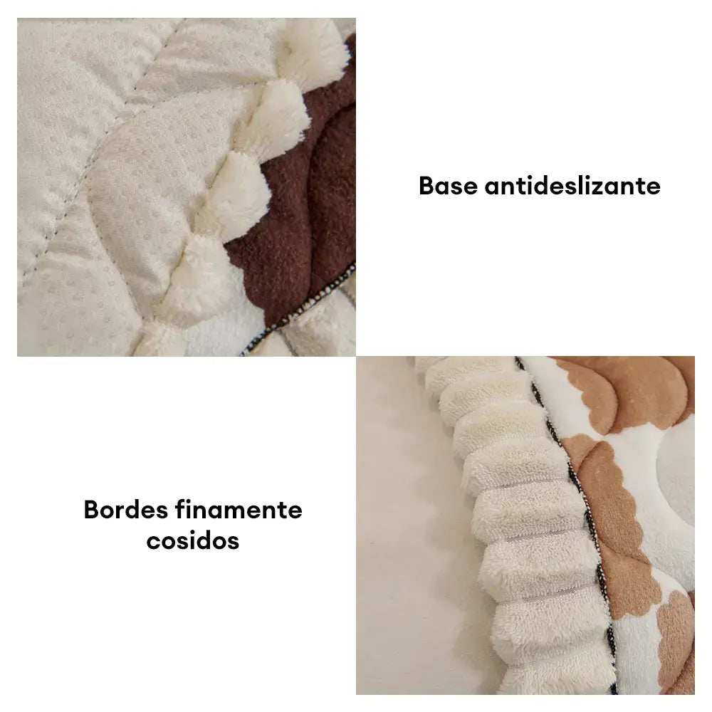 Funda de sofá a rayas de terciopelo antideslizante acolchada