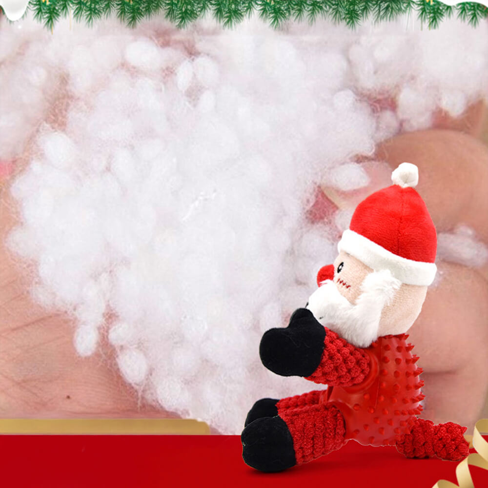 Toy de perro de perros interactivo de chirrido de goma de muñeca de muñeca de Navidad