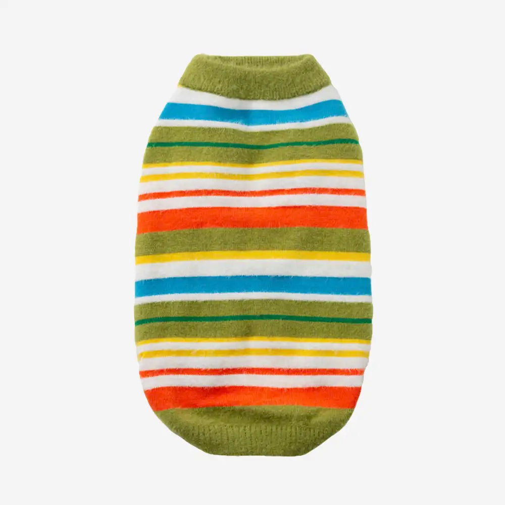 Color Blocked Striped Dog Sweater-Suitable For Large Dogs