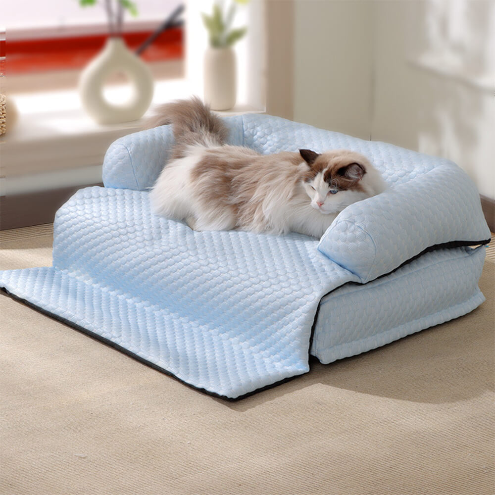 Cubierta de sofá grande removible 2 en 1 para gatos y perros con refrigeración