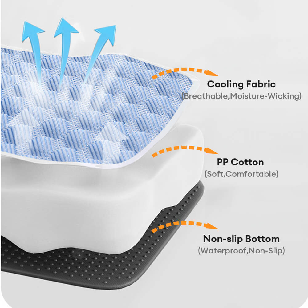 Comodidad de enfriamiento Cama de perros ovalado con donas elevadas