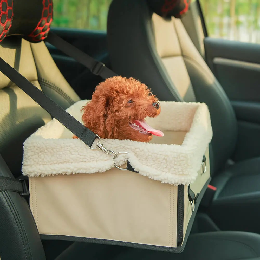 Asiento elevador de perro plegable y acogedor con forro lavable para la seguridad de mascotas pequeñas en los viajes
