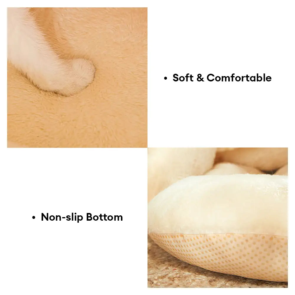 Fun Slipper-style Warm Removable And Washable Enclosed Pet Bed
