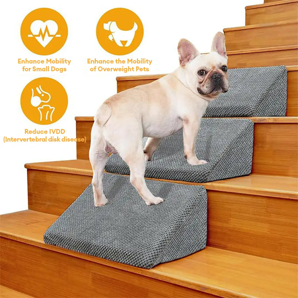 Escaleras de rampa para perros de espuma modular para escaleras de escalera con velcro