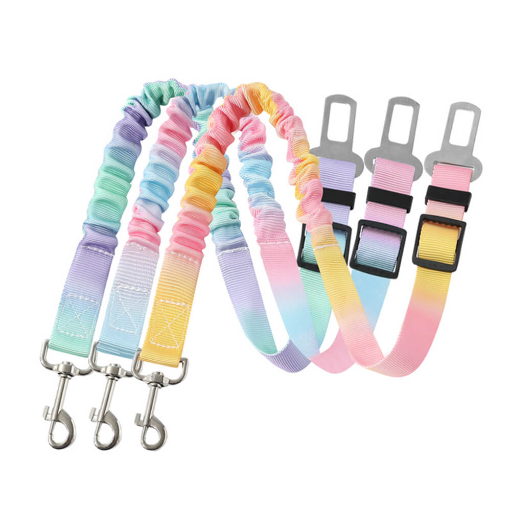 Cinturón de seguridad para mascotas con absorción de impactos elásticos en gradiente