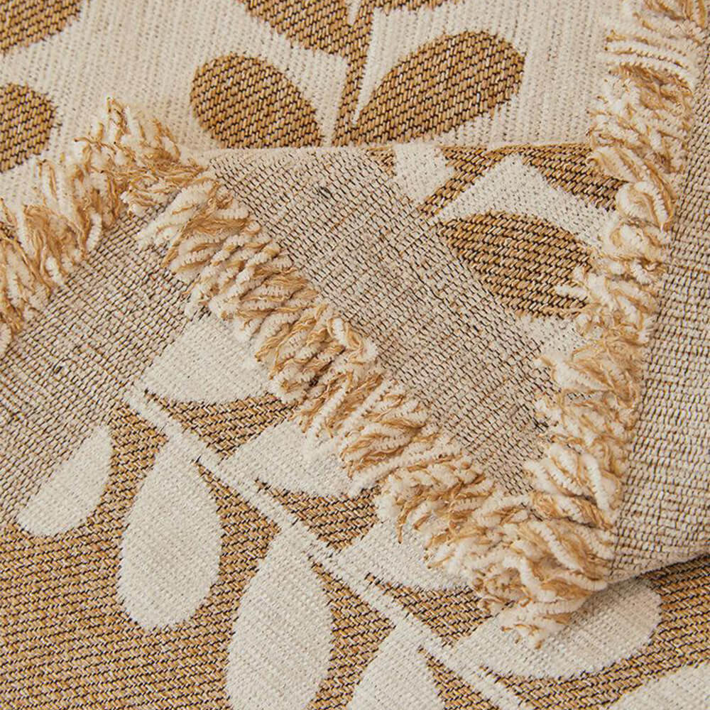 Cubierta del sofá de decoración de tela de tela de chenilla de hoja