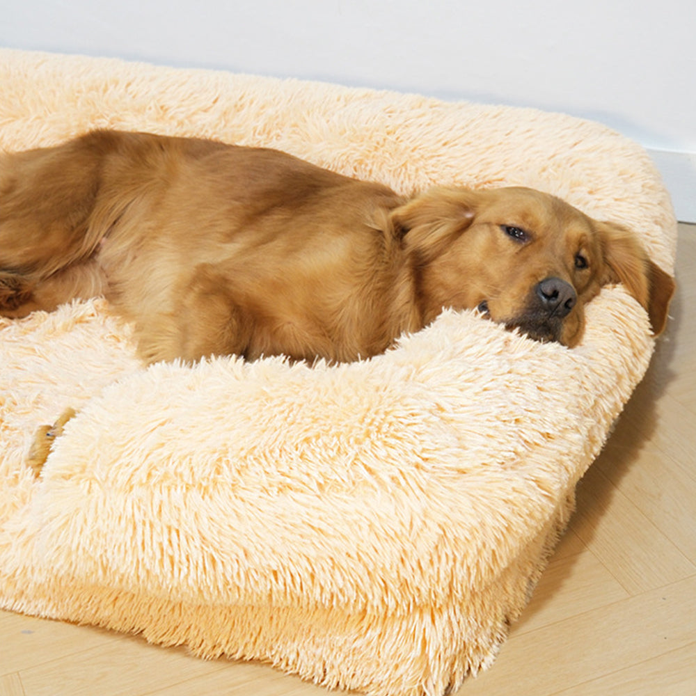 Long Lade - Camilla de perro de sueño profundo de soporte cuadrado