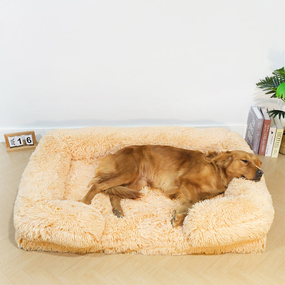 Long Lade - Camilla de perro de sueño profundo de soporte cuadrado