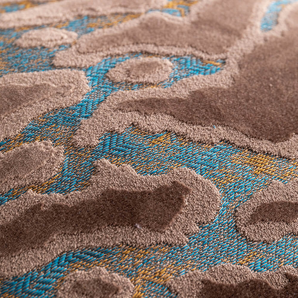 Oreiller de canapé de maison en velours coupé jacquard de luxe