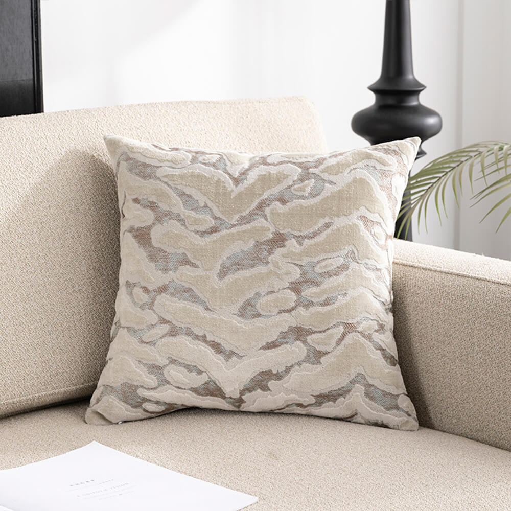 Oreiller de canapé de maison en velours coupé jacquard de luxe