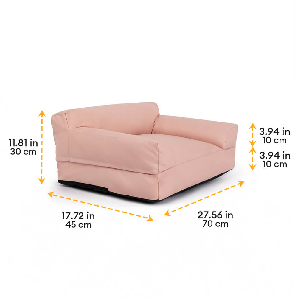 Cama de sofá de capricho de apoyo para perros y gatos de lujo impermeable