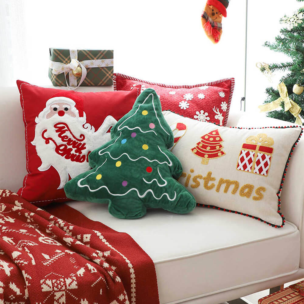 Almohada decorativa para sofá lumbar de casa con motivo navideño