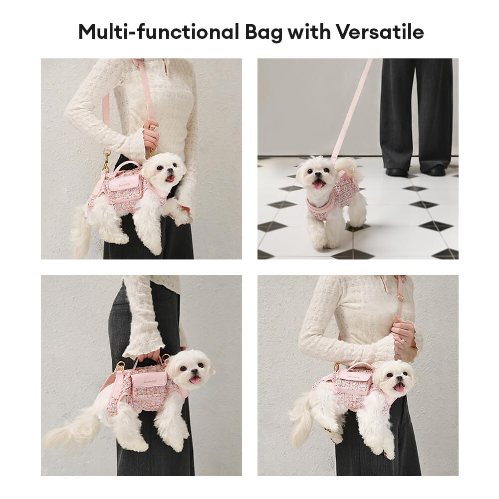 Arnés de mochila para perro pequeño, multifuncional y con chaleco para caminar