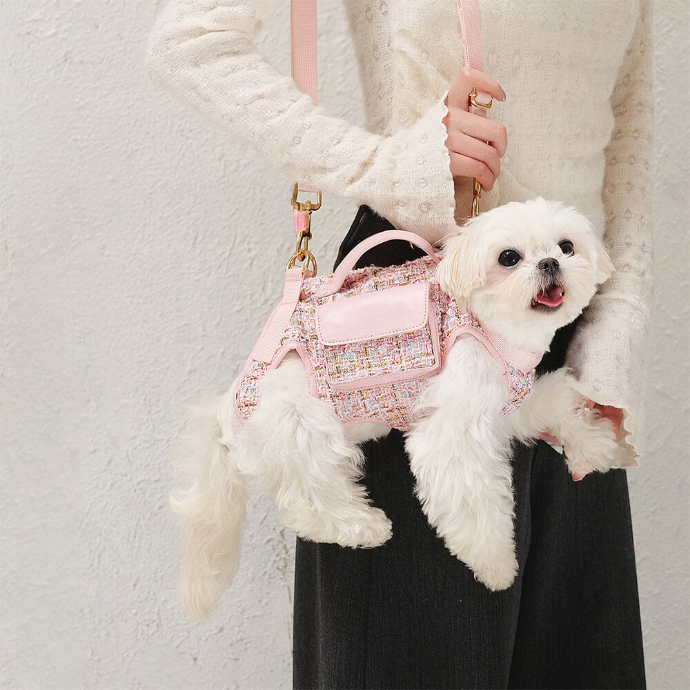 Arnés de mochila para perro pequeño, multifuncional y con chaleco para caminar