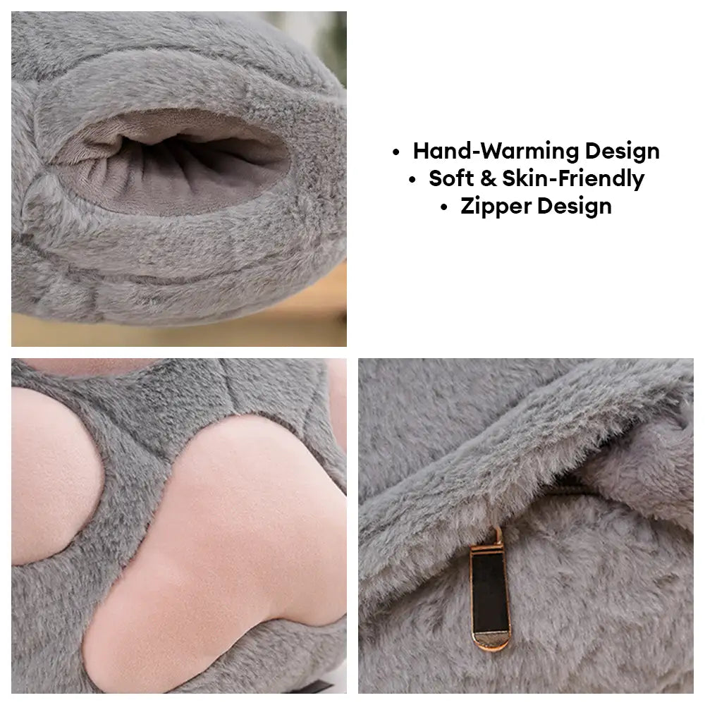 Conjunto de almohada multifuncional en forma de pata de gato y manta de felpa corta suave