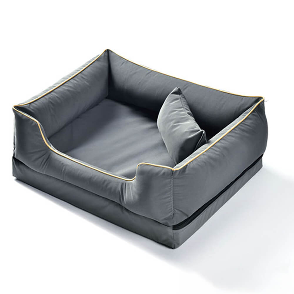 Sofá cama para perros de estilo nórdico, impermeable, antiarañazos y lavable con almohada