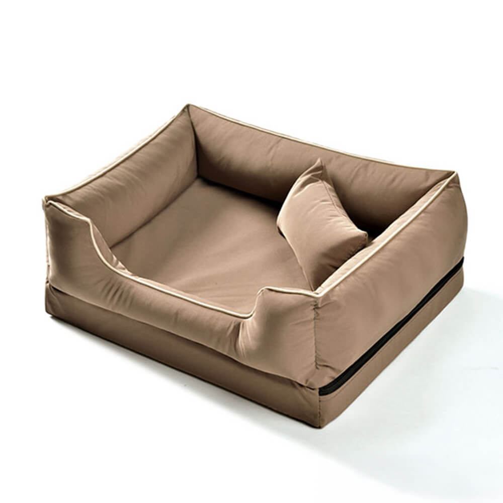 Sofá cama para perros de estilo nórdico, impermeable, antiarañazos y lavable con almohada