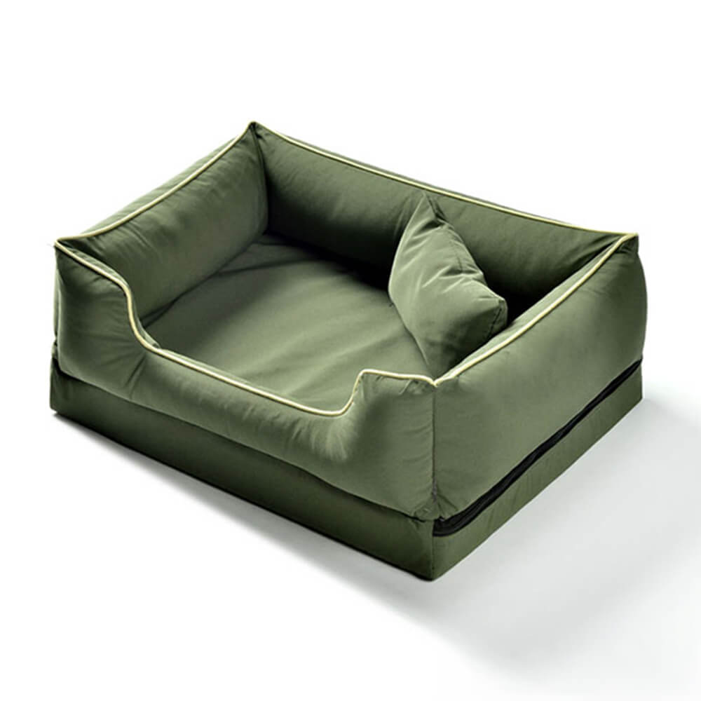 Sofá cama para perros de estilo nórdico, impermeable, antiarañazos y lavable con almohada