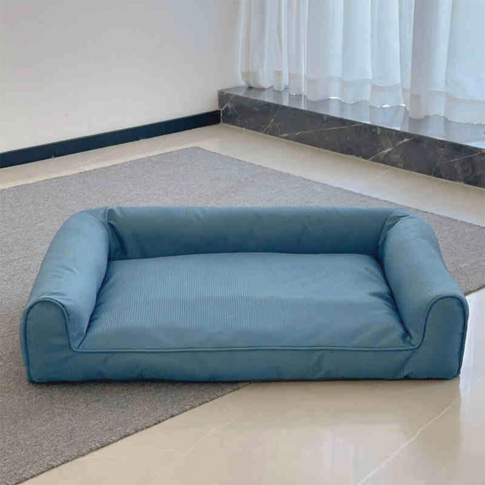 Cama de sofá de perros con refuerzos para perros extraíbles de Oxford.