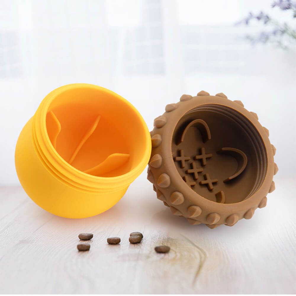 Forma de piña Flugación interactiva Bola de alimentación lenta comedero para perros juguete
