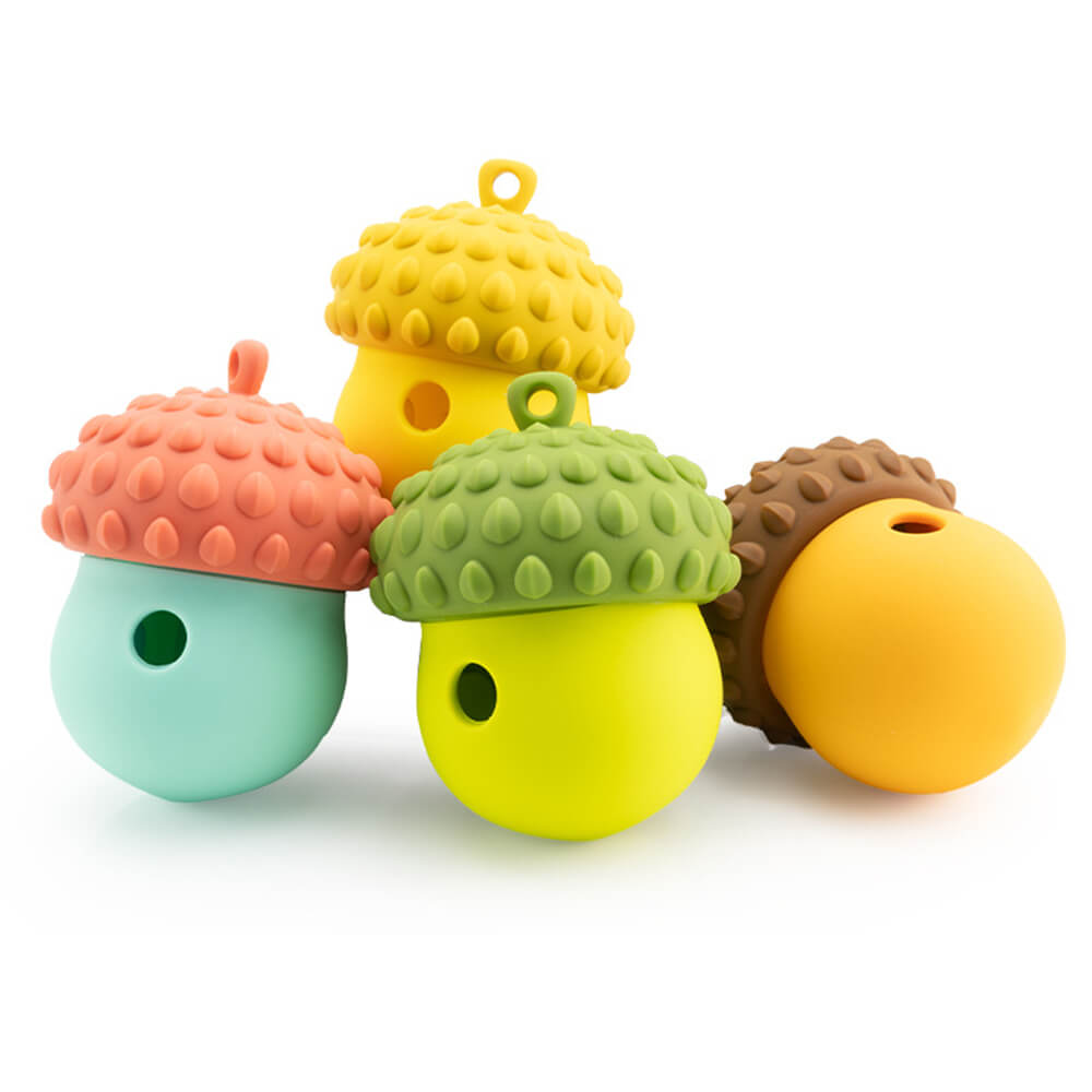 Forma de piña Flugación interactiva Bola de alimentación lenta comedero para perros juguete