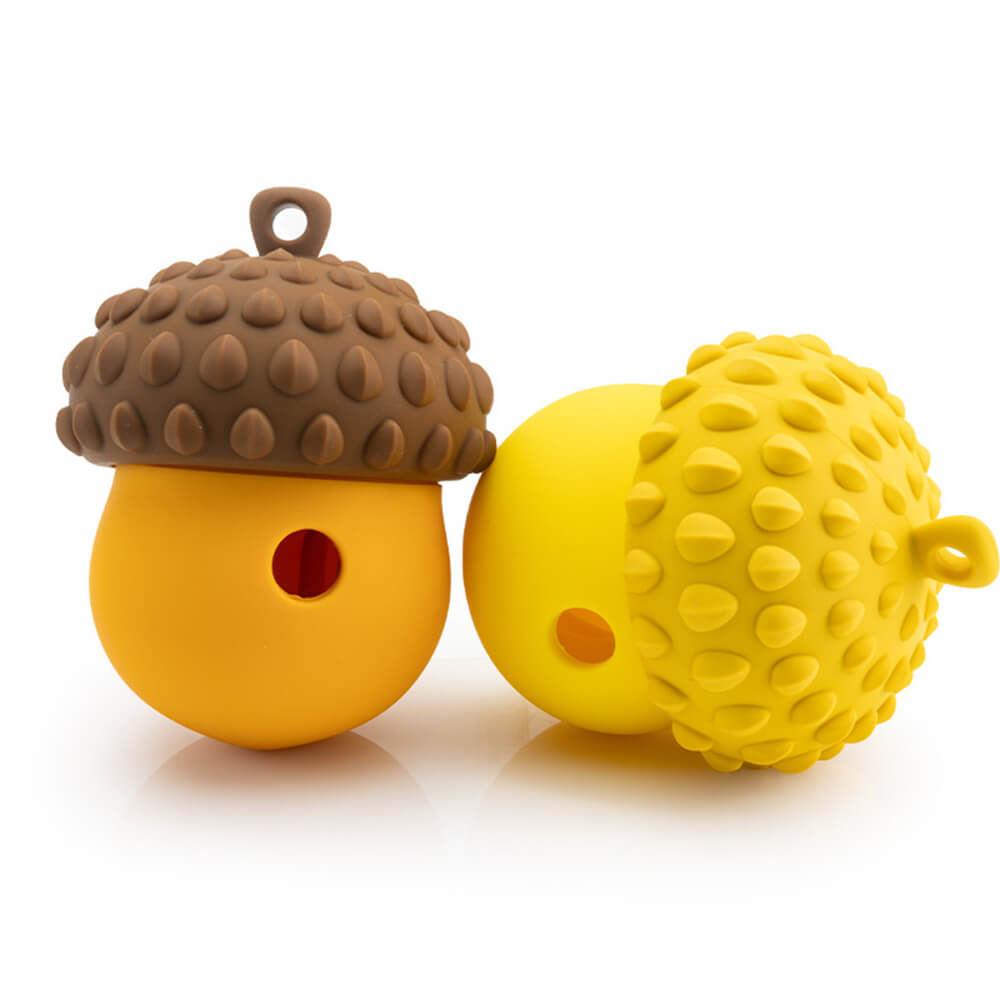 Forma de piña Flugación interactiva Bola de alimentación lenta comedero para perros juguete