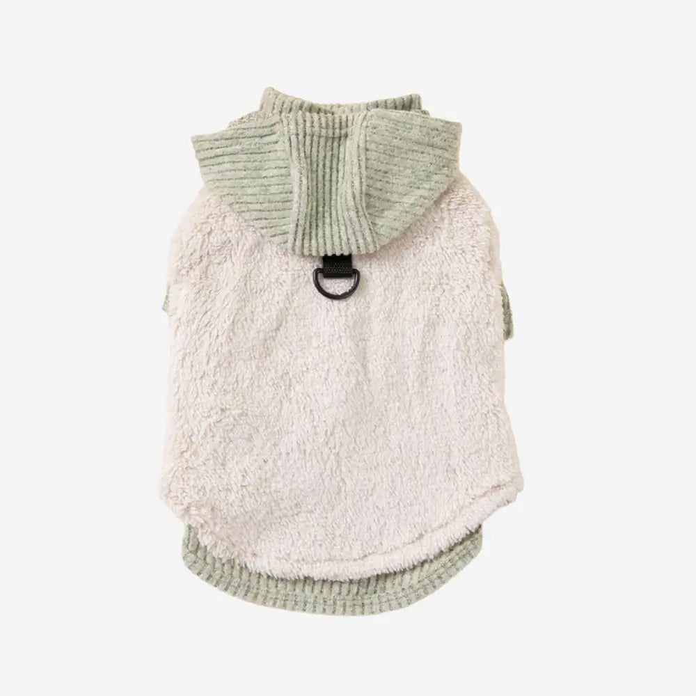 Plush Coat & Matching Turtleneck Sweater Two-Piece Dog Outfit Set