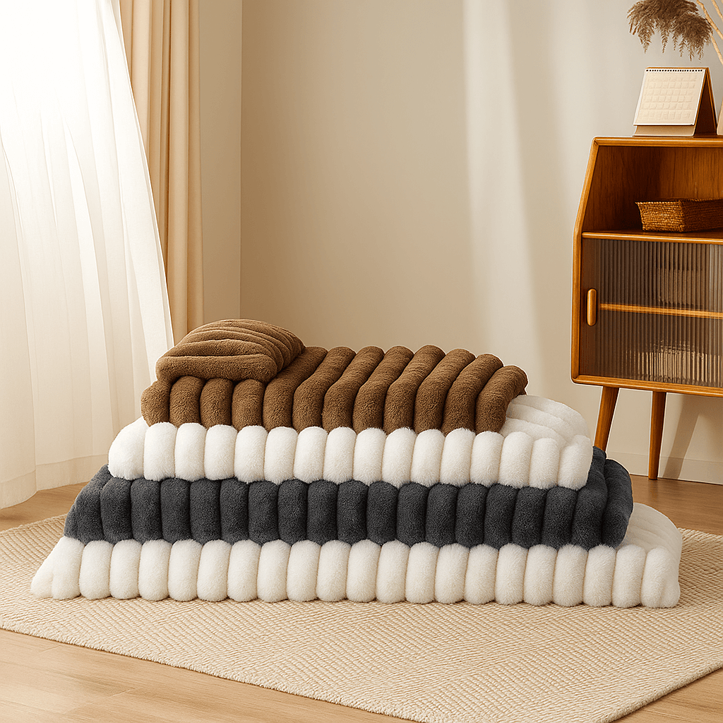 Fluffy espesa espesa cama tranquilizadora con almohada