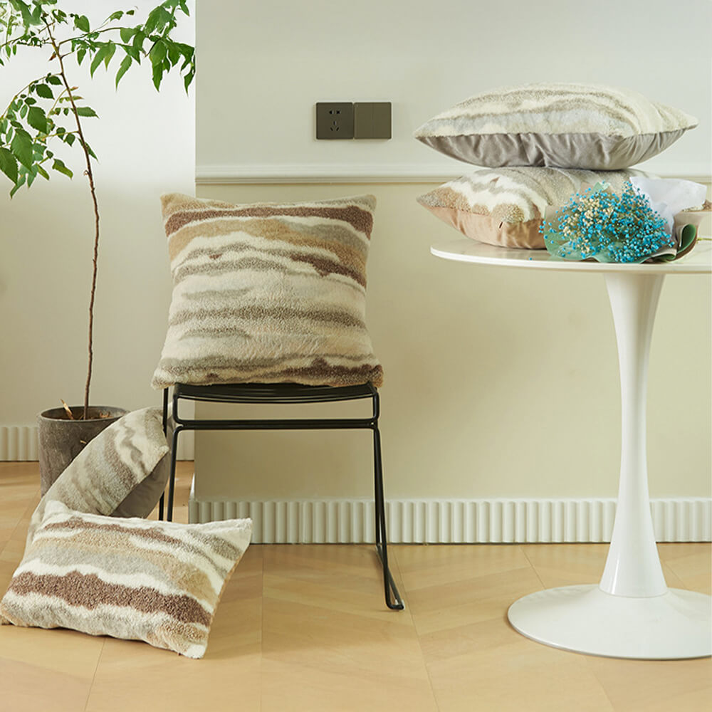 Cuschón de almohada de sofá de tiro moderno moderno con textura de lujo