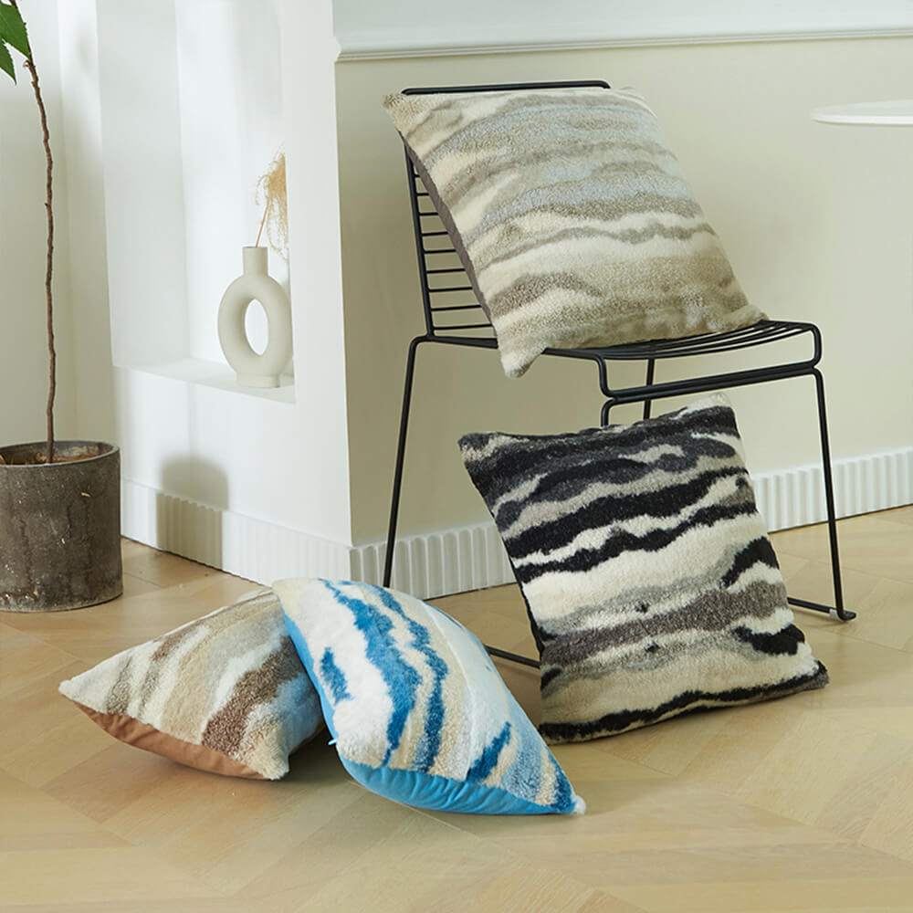 Cuschón de almohada de sofá de tiro moderno moderno con textura de lujo