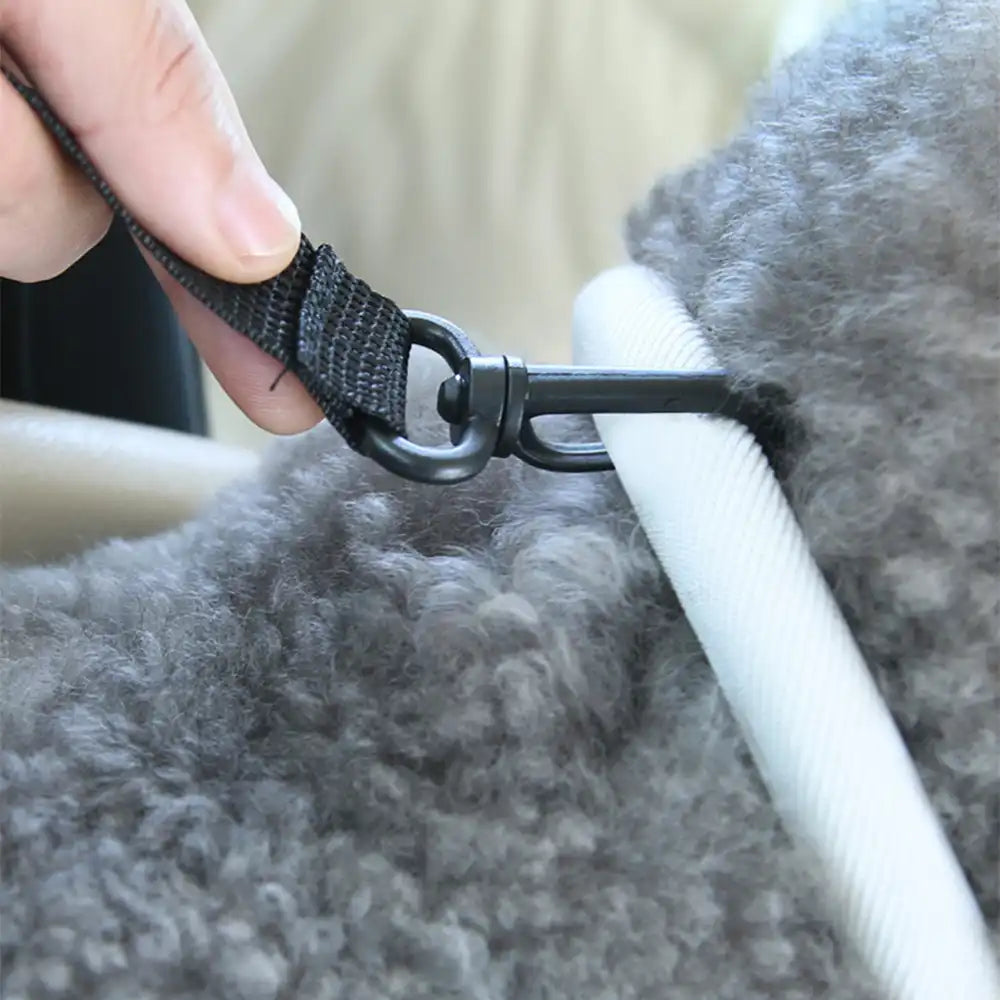 Asiento de perro para automóvil de consola central impermeable de imitación de cuero portátil para viajar