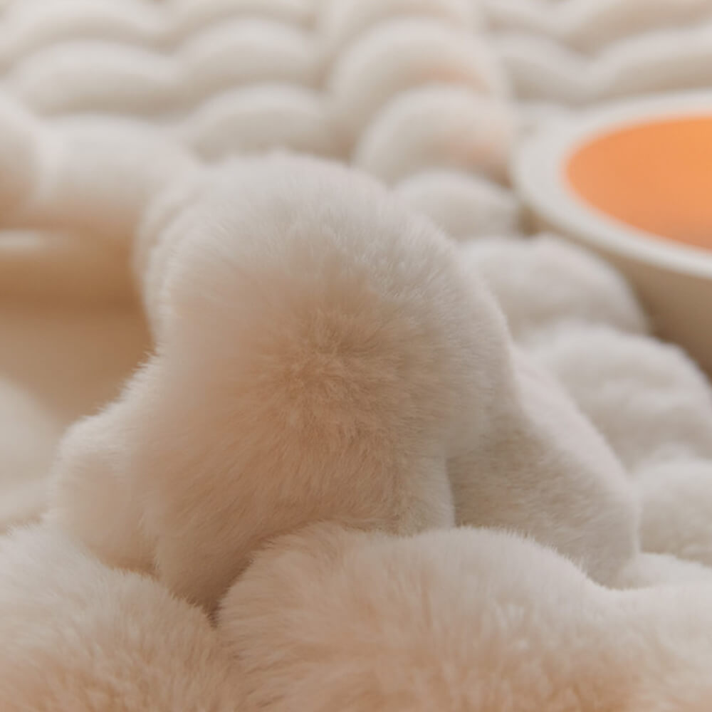 Couverture en fausse fourrure de lapin épaisse à double couche de qualité supérieure