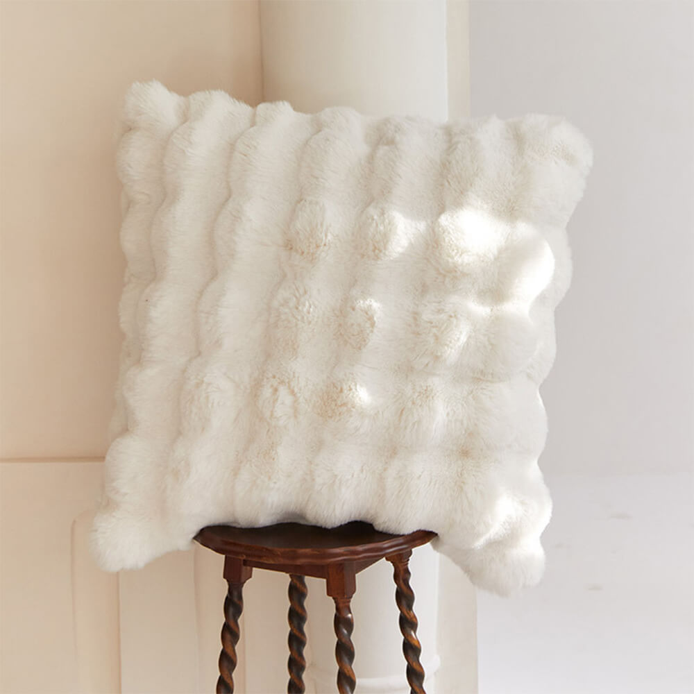 Couverture en fausse fourrure de lapin épaisse à double couche de qualité supérieure