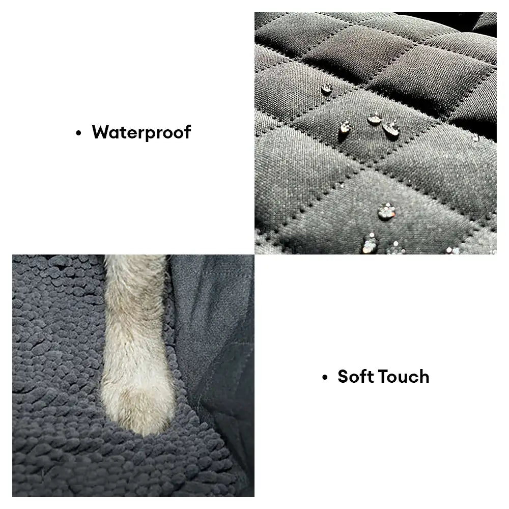 Protector de respaldo para mascotas de chenilla suave, impermeable y resistente a la suciedad, colchoneta para asiento de perro en el coche