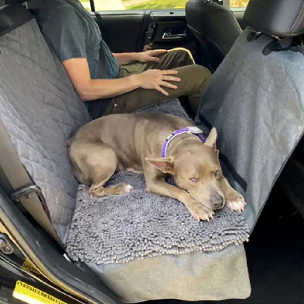 Protector de respaldo para mascotas de chenilla suave, impermeable y resistente a la suciedad, colchoneta para asiento de perro en el coche