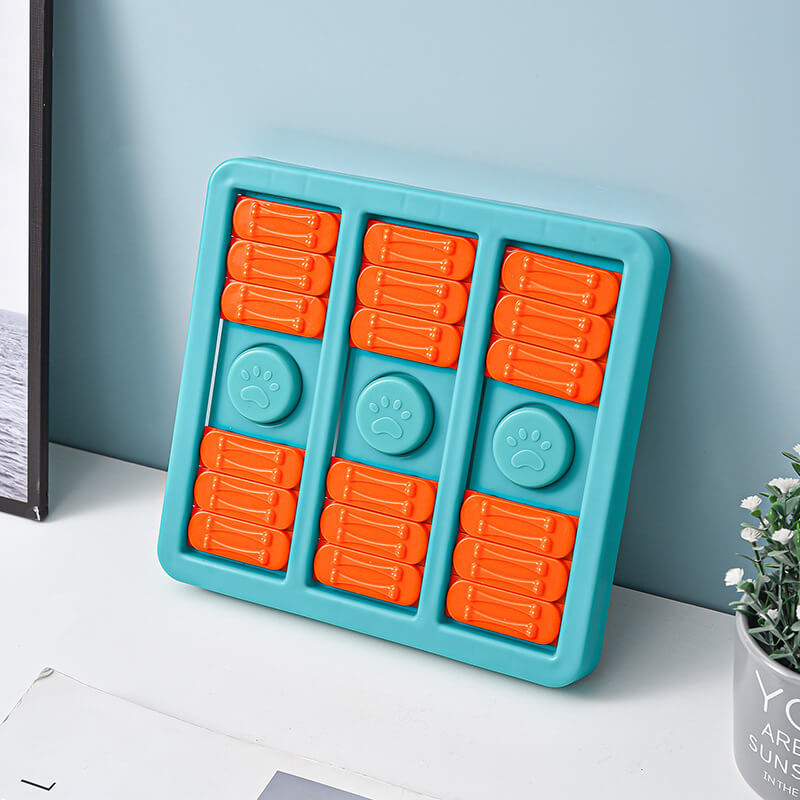 Juguete puzzle para perros de alimentación lenta interactivo en forma de cuadrado