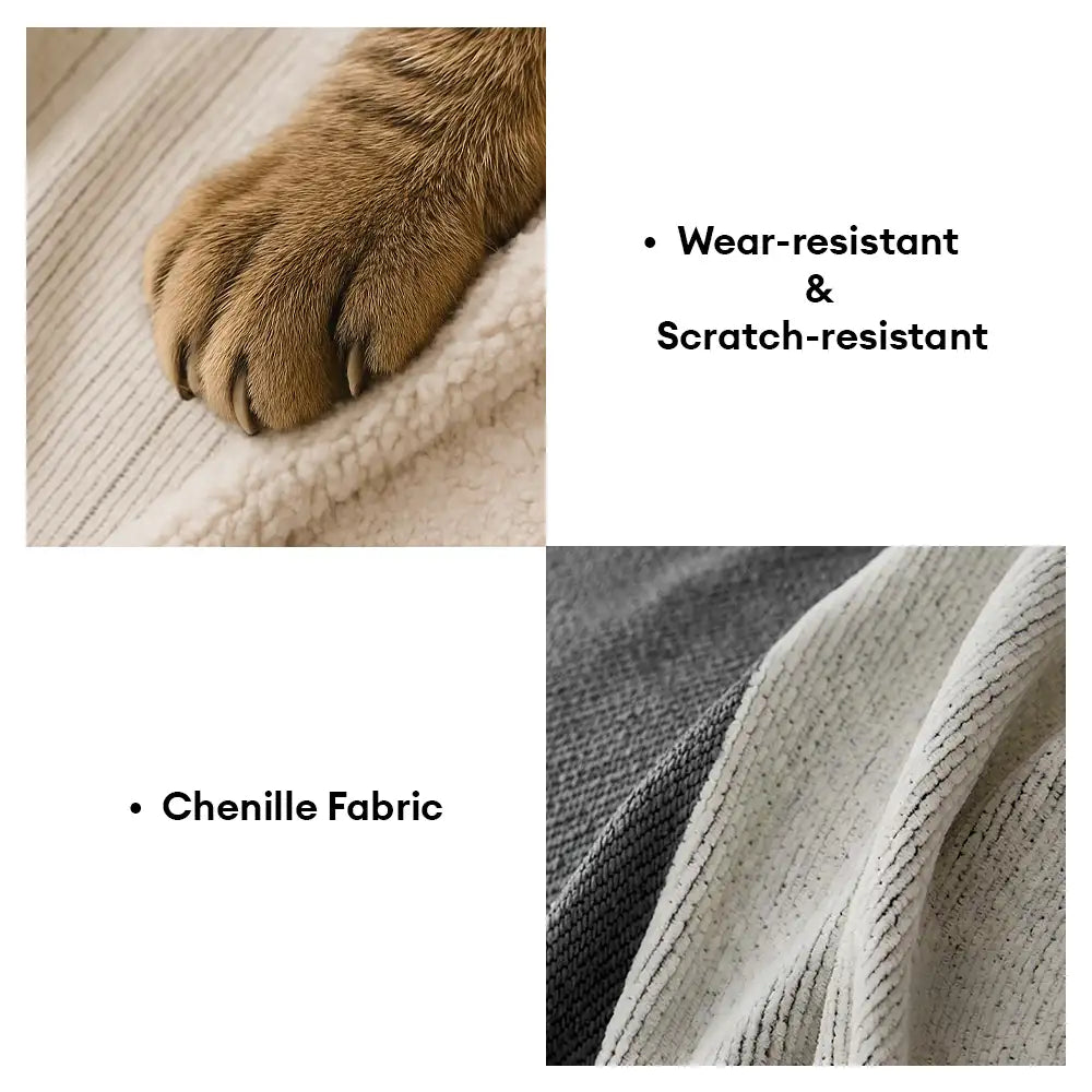 Protector de sofá multifuncional de chenilla resistente a los rasguños de arte Stripe