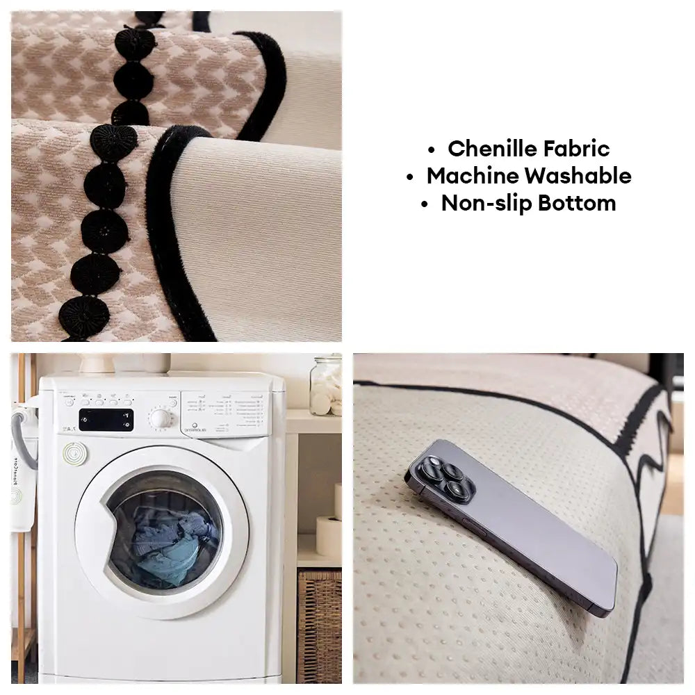 Cubierta de sofá antidesgarro de chenilla elegante para protección de muebles