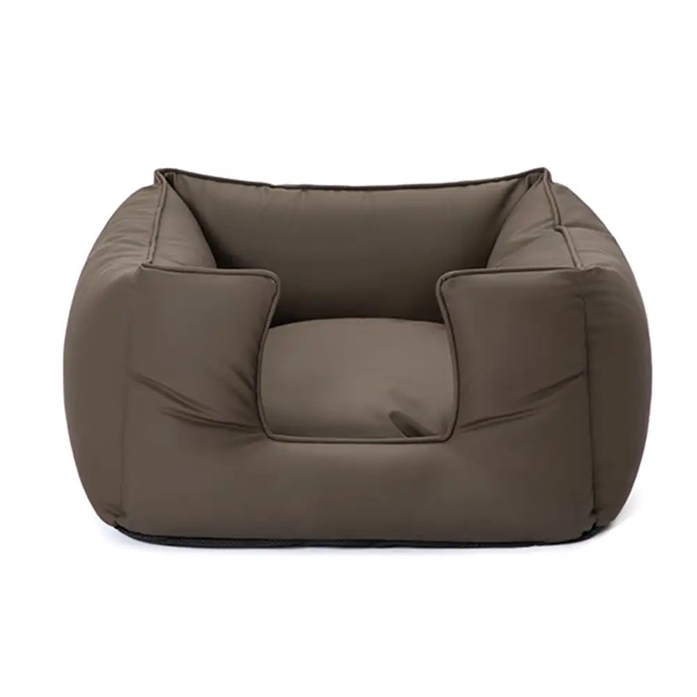 Cama para perros de tela tecnológica cuadrada, calmante, impermeable y resistente a los rasguños