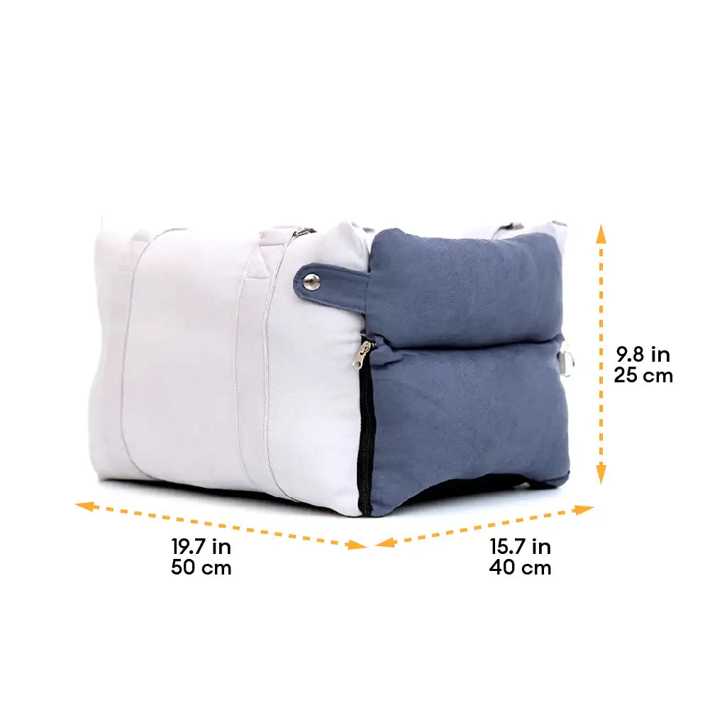 Bolsa de viaje de doble propósito con forro grueso para centro de consola y asiento para perro en el coche