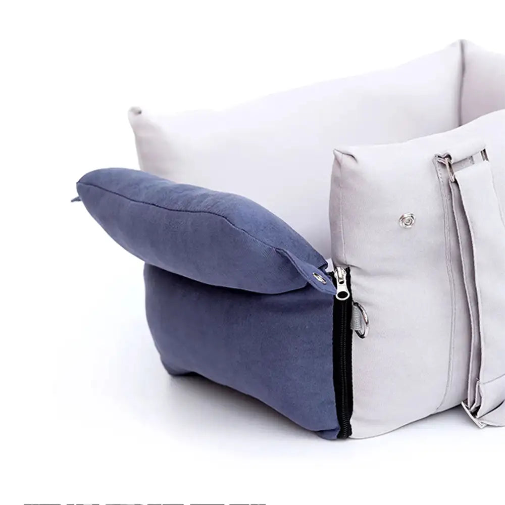 Bolsa de viaje de doble propósito con forro grueso para centro de consola y asiento para perro en el coche