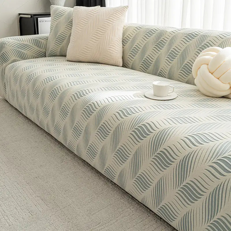 Cubierta de sofá elástica de jacquard de polar grueso y antiarañazos