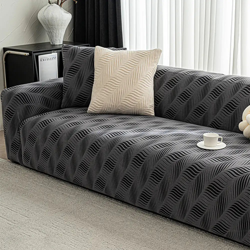 Cubierta de sofá elástica de jacquard de polar grueso y antiarañazos